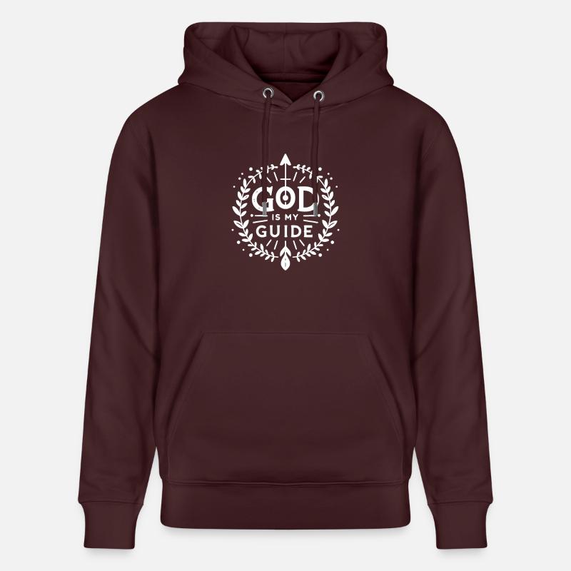 Dieu est mon guide - Sweat à capuche bio CRUISER Stanley/Stella Unisexe - maroon