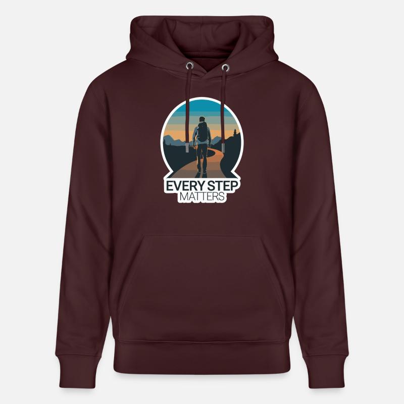VOYAGE, CHAQUE PAS COMPTE - Sweat à capuche bio CRUISER Stanley/Stella Unisexe - maroon