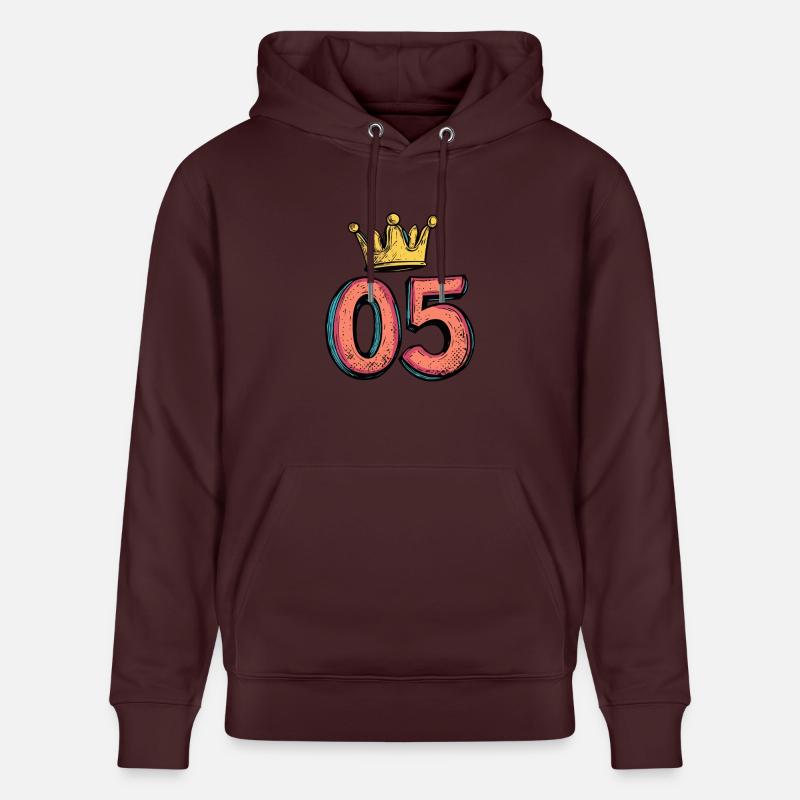 Couronne à 5 chiffres - Sweat à capuche bio CRUISER Stanley/Stella Unisexe - maroon