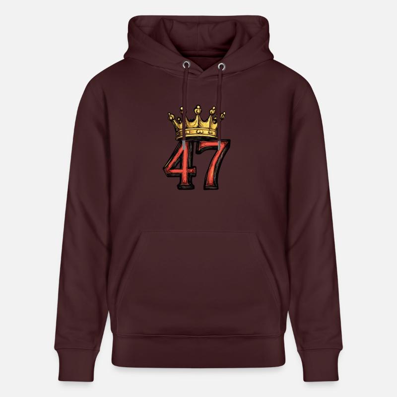 Couronne à 47 chiffres - Sweat à capuche bio CRUISER Stanley/Stella Unisexe - maroon