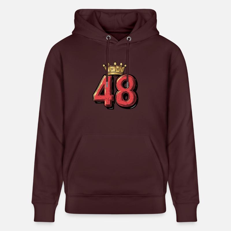 Couronne à 48 chiffres - Sweat à capuche bio CRUISER Stanley/Stella Unisexe - maroon