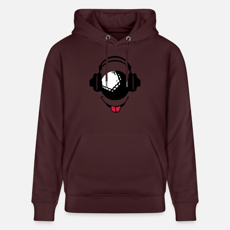 Kopfhörer Kopfhörer dj Golf smiley1 - Stanley/Stella Unisex Bio-Hoodie CRUISER - Maroon