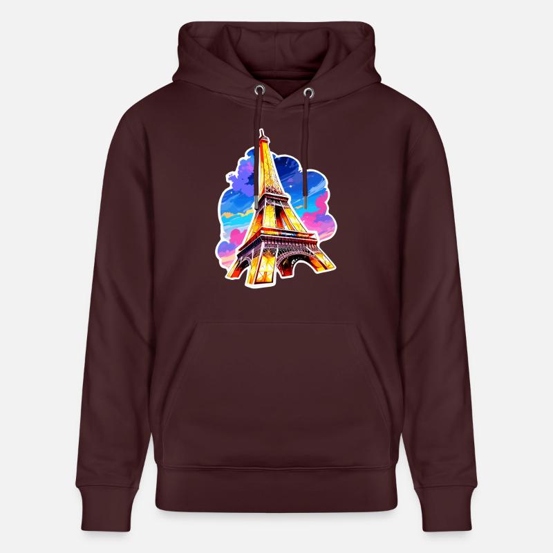 Eiffel tower #22 - Sweat à capuche bio CRUISER Stanley/Stella Unisexe - maroon