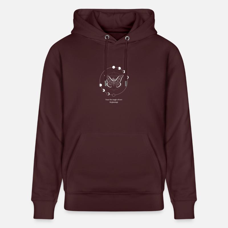 Papillon bordé - Sweat à capuche bio CRUISER Stanley/Stella Unisexe - maroon