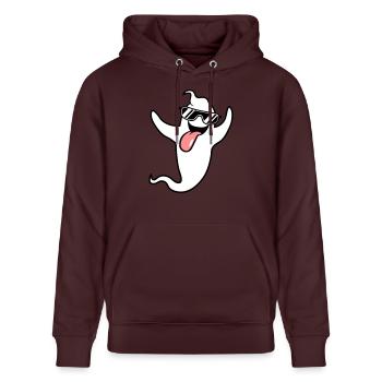 cool sunglasses grimace ghost ghost laugh - Stanley/Stella CRUISER Unisex Organic Hoodie - maroon - Front - Alina (178cm) & Michal (187cm)