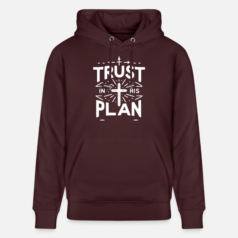Confiance en son plan - Sweat à capuche bio CRUISER Stanley/Stella Unisexe - maroon