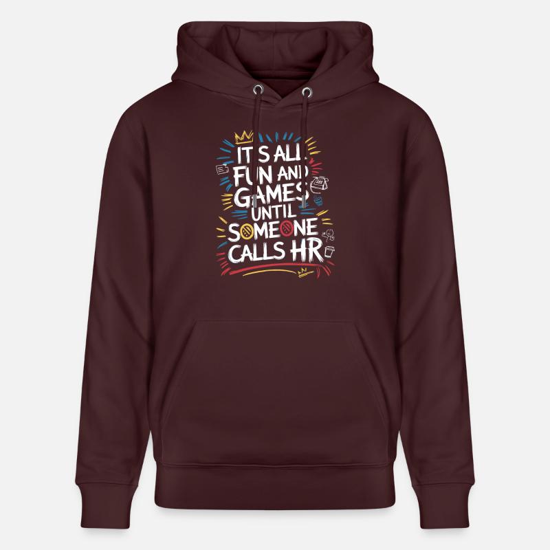 Erst Spaß, dann Human Resources - Stanley/Stella Unisex Bio-Hoodie CRUISER - Maroon