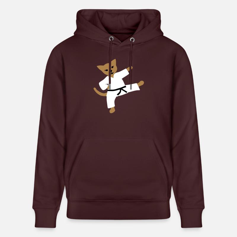 taekwondo cat - Sweat à capuche bio CRUISER Stanley/Stella Unisexe - maroon