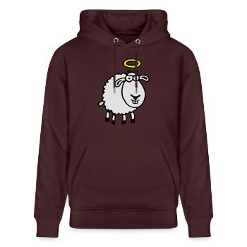 unschuldslamm_042012_e_3c - Stanley/Stella CRUISER Unisex Organic Hoodie - maroon - Front - Alina (178cm) & Michal (187cm)