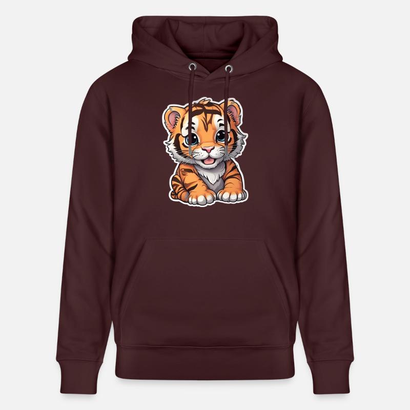 BÉBÉ TIGRE 8 - Sweat à capuche bio CRUISER Stanley/Stella Unisexe - maroon