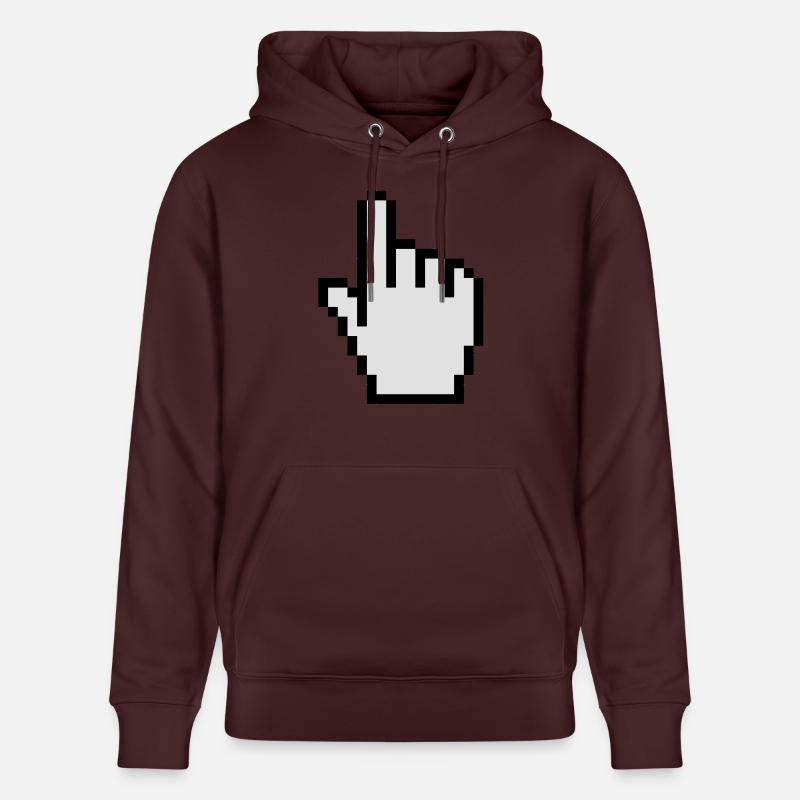 Mouse pointer - Sweat à capuche bio CRUISER Stanley/Stella Unisexe - maroon