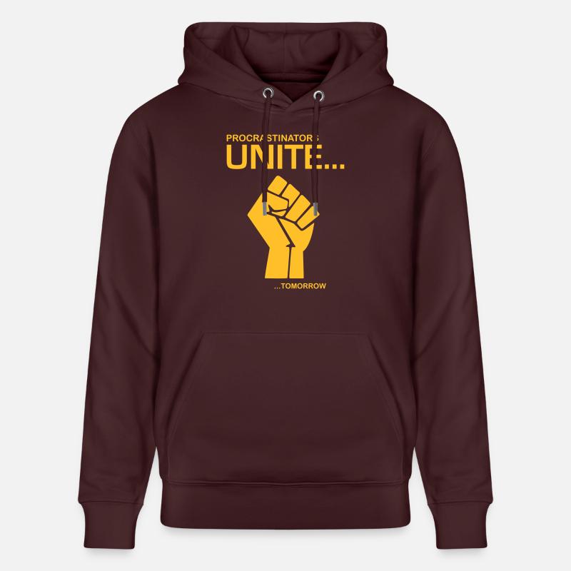 Procratinators Unite - Sweat à capuche bio CRUISER Stanley/Stella Unisexe - maroon