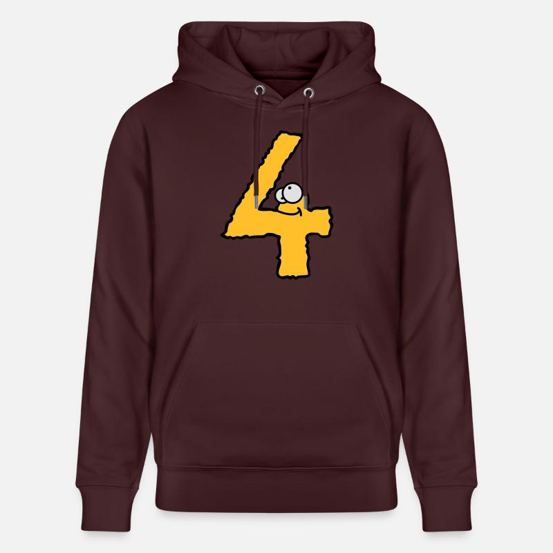 Lustiges 4 Vier Comic Monster - Stanley/Stella Unisex Bio-Hoodie CRUISER  - Maroon