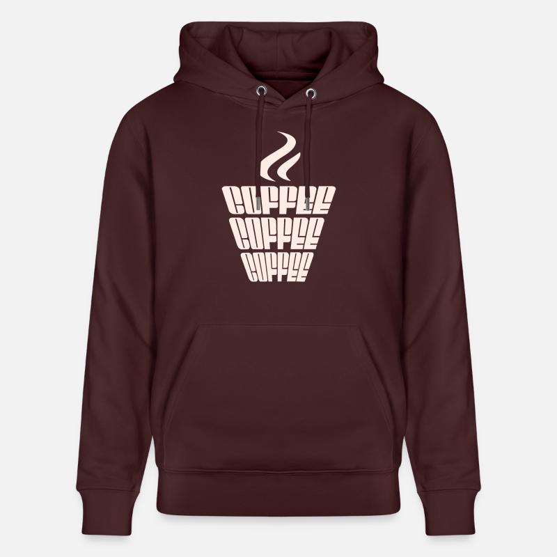 Café Café Café - Sweat à capuche bio CRUISER Stanley/Stella Unisexe - maroon