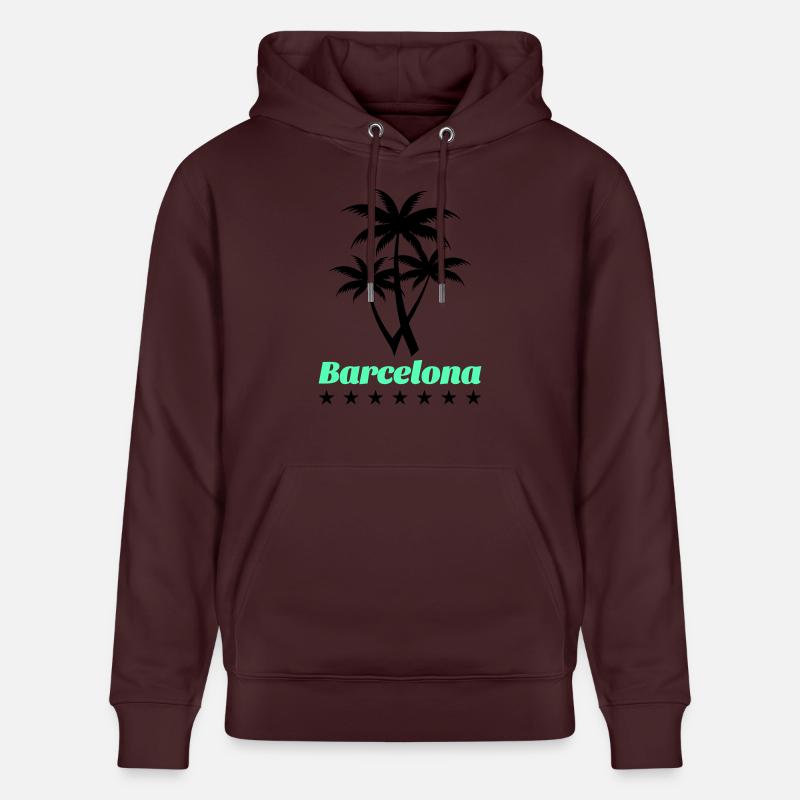 Barcelone - Sweat à capuche bio CRUISER Stanley/Stella Unisexe - maroon