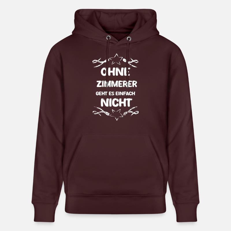 Charpentier, Charpentier - Sweat à capuche bio CRUISER Stanley/Stella Unisexe - maroon