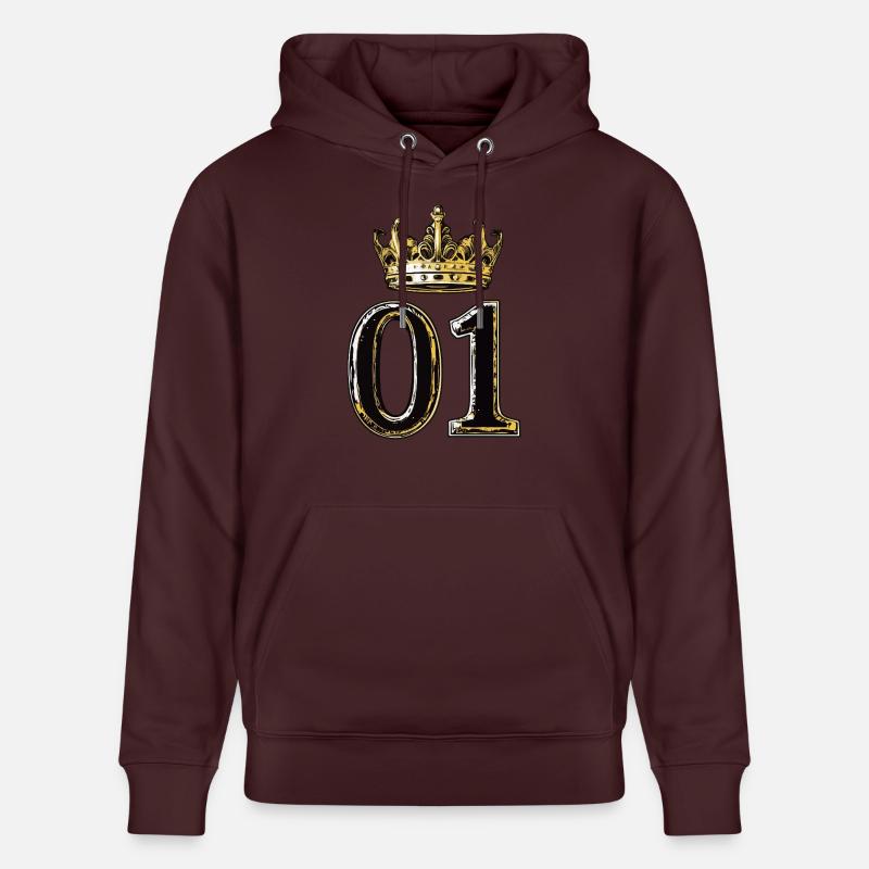 1 Couronne de chiffres - Sweat à capuche bio CRUISER Stanley/Stella Unisexe - maroon