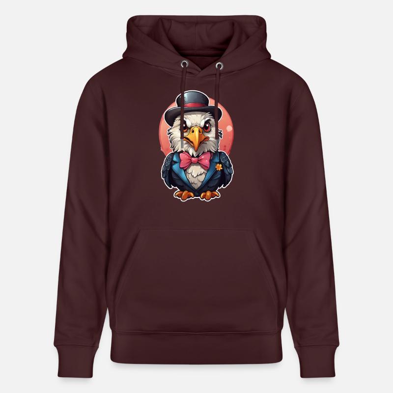 Bande dessinée Funny Eagle - Sweat à capuche bio CRUISER Stanley/Stella Unisexe - maroon