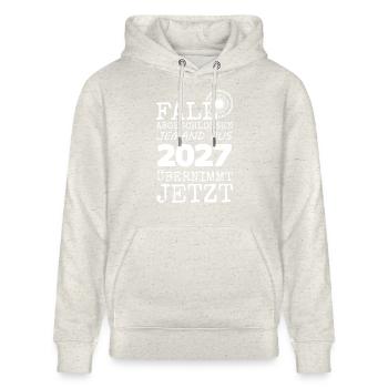2027 - Stanley/Stella CRUISER Unisex Organic Hoodie - heather oatmeal - Front - Alina (178cm) & Michal (187cm)