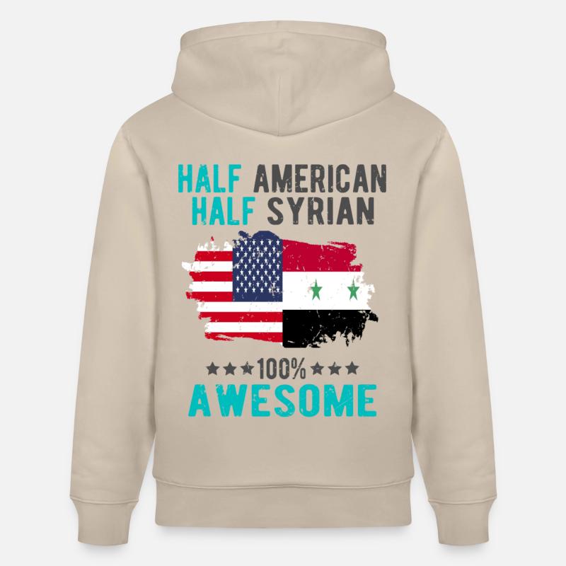 Halb Amerikaner Halb Syrier - Stanley/Stella Unisex Bio-Hoodie CRUISER  - Beige