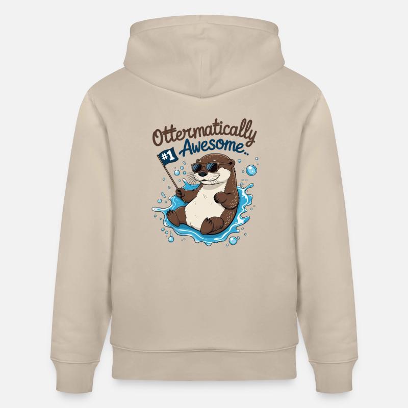 Otter-like cool – Funny Otter - Stanley/Stella CRUISER Unisex Organic Hoodie - beige
