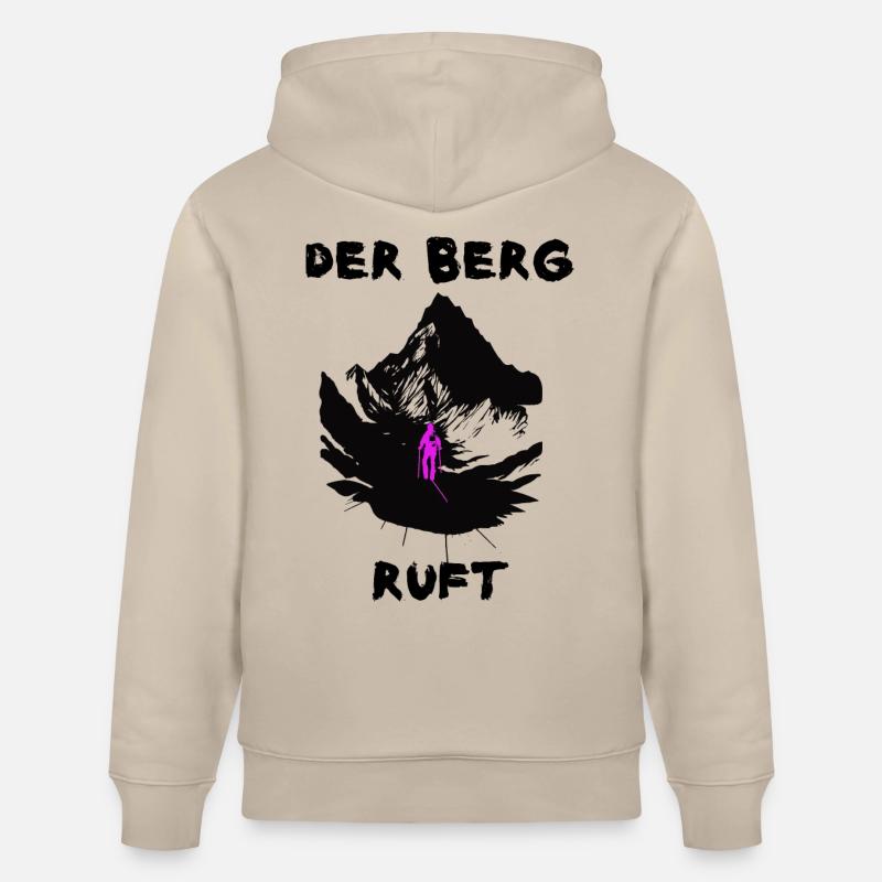 Der Berg ruft. Pink - Stanley/Stella Unisex Bio-Hoodie CRUISER - Beige