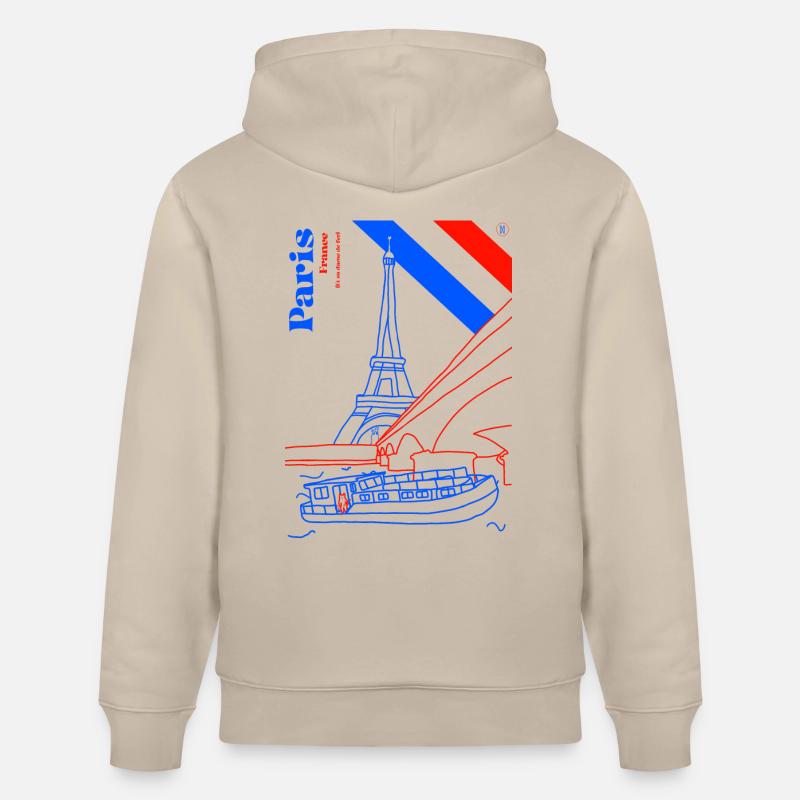 Paris und seine Eiserne Lady - Stanley/Stella Unisex Bio-Hoodie CRUISER  - Beige