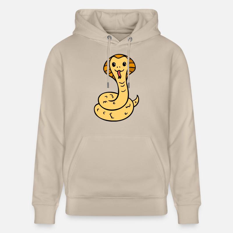 mignon serpent comique rieur - Sweat à capuche bio CRUISER Stanley/Stella Unisexe - beige