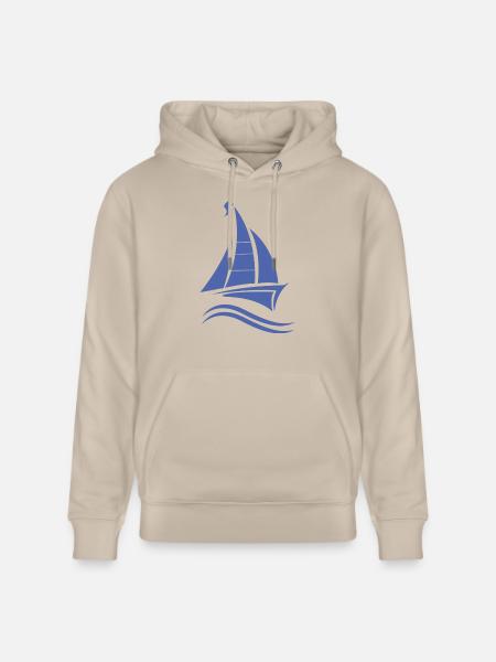 Sailing Sailboat Sailing License - Stanley/Stella CRUISER Unisex Organic Hoodie - beige