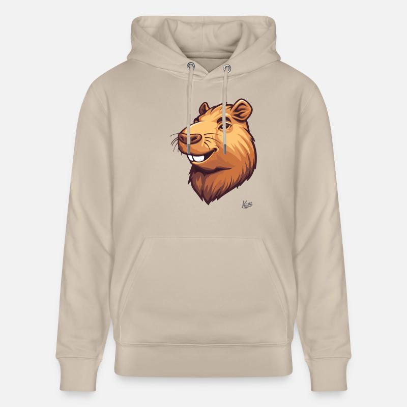 Le drôle et joli capybara - Sweat à capuche bio CRUISER Stanley/Stella Unisexe - beige