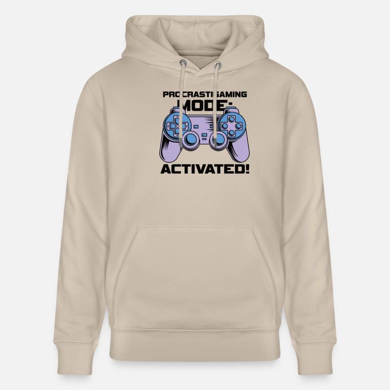 Gamer Procrastimode de jeu activé - Sweat à capuche bio CRUISER Stanley/Stella Unisexe - beige