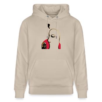 Big Brother - Stanley/Stella Unisex Bio-Hoodie CRUISER  - Beige - Vorne - Alina (178cm) & Michal (187cm)