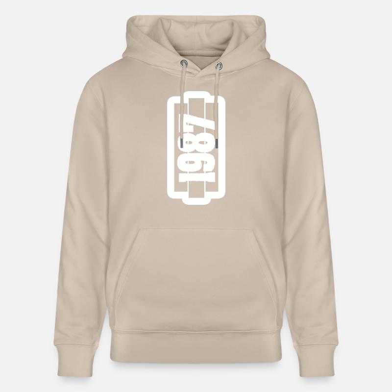 Année 1987 - Sweat à capuche bio CRUISER Stanley/Stella Unisexe - beige