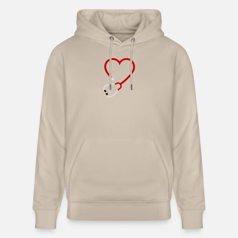 Stéthoscope I médecine cardiaque - Sweat à capuche bio CRUISER Stanley/Stella Unisexe - beige