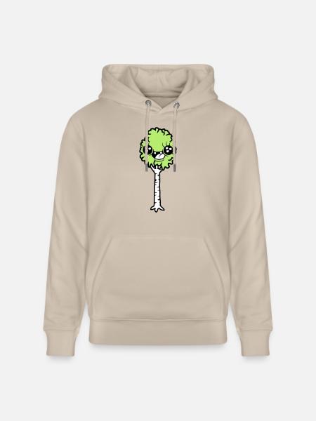 Laughing Cartoon Birch - Stanley/Stella CRUISER Unisex Organic Hoodie - beige