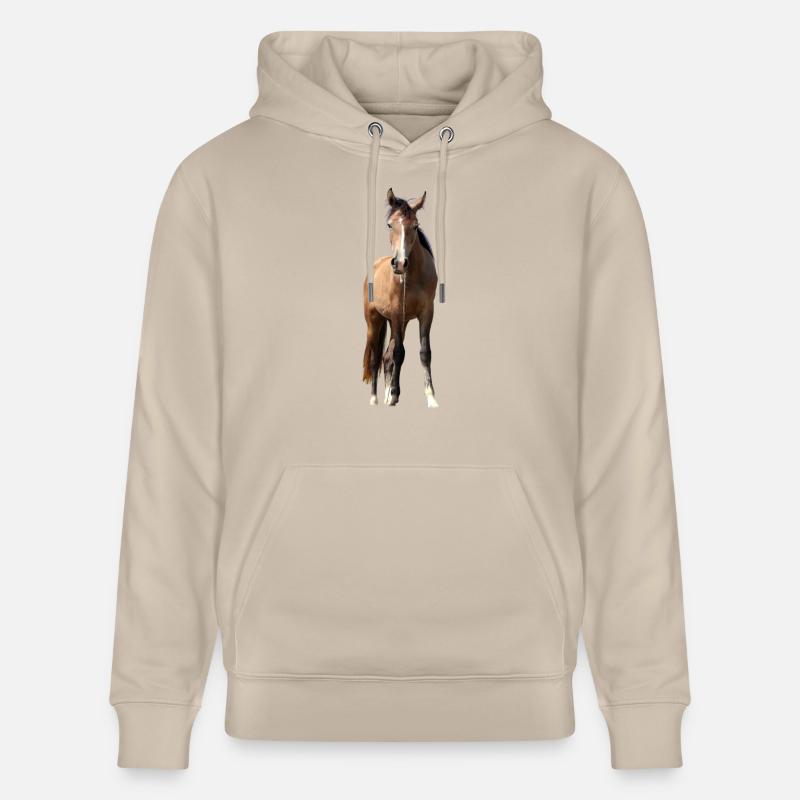 Chevaux T-shirt Cadeau Cavalier - Sweat à capuche bio CRUISER Stanley/Stella Unisexe - beige