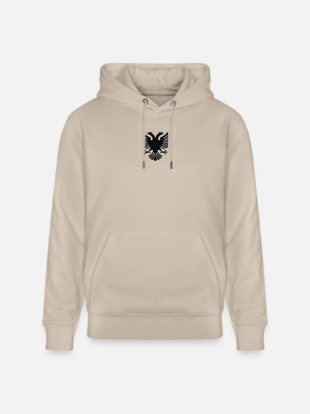 Albanian Eagle - Stanley/Stella CRUISER Unisex Organic Hoodie - beige