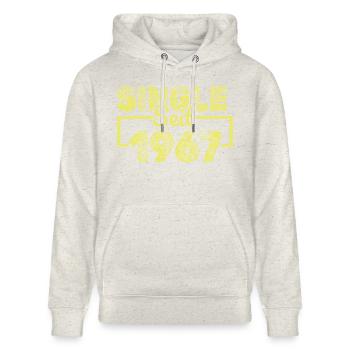 1967 - Stanley/Stella CRUISER Unisex Organic Hoodie - heather oatmeal - Front - Alina (178cm) & Michal (187cm)