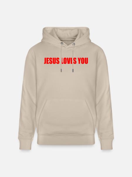 Jesus loves you - Stanley/Stella Unisex Bio-Hoodie CRUISER - Beige
