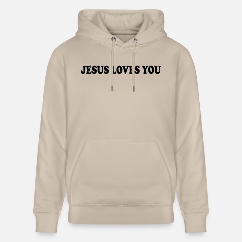 Jesus loves you - Sweat à capuche bio CRUISER Stanley/Stella Unisexe - beige