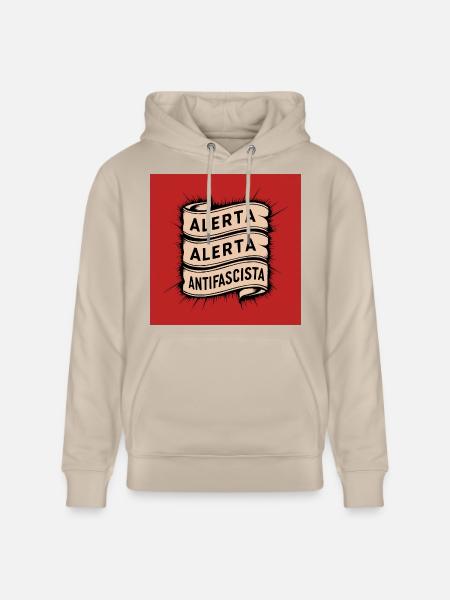 Alerta Antifascist - Stanley/Stella CRUISER Unisex Organic Hoodie - beige