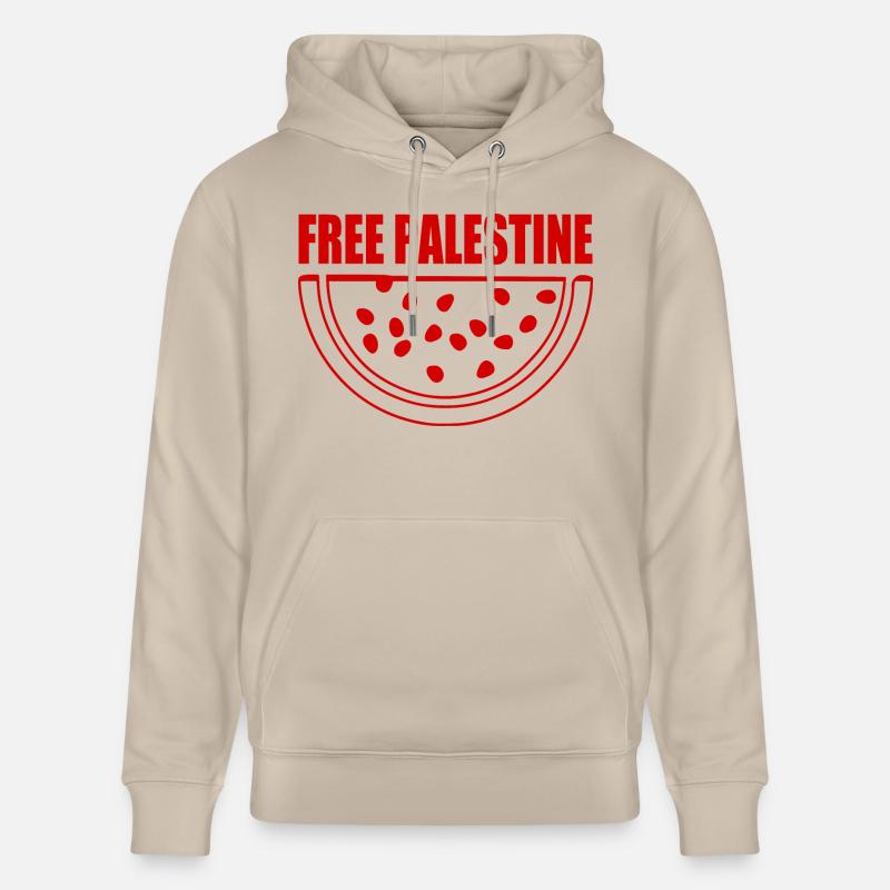 Free palestine melon pastèque - Sweat à capuche bio CRUISER Stanley/Stella Unisexe - beige