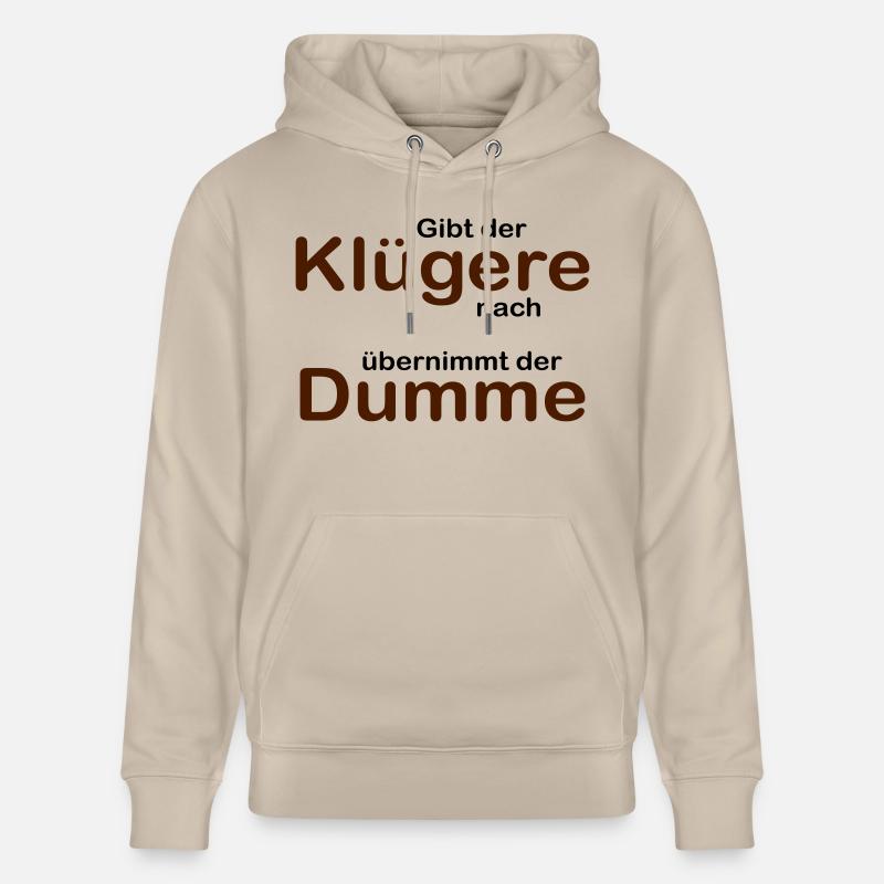 Le plus intelligent cède - Sweat à capuche bio CRUISER Stanley/Stella Unisexe - beige