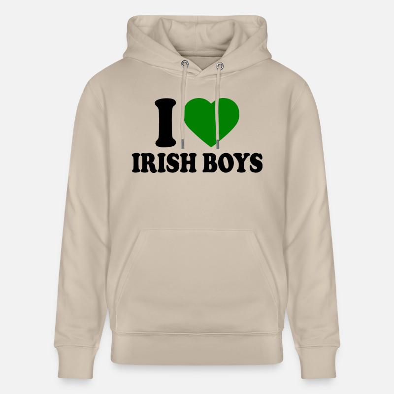 I love irish boys - Sweat à capuche bio CRUISER Stanley/Stella Unisexe - beige