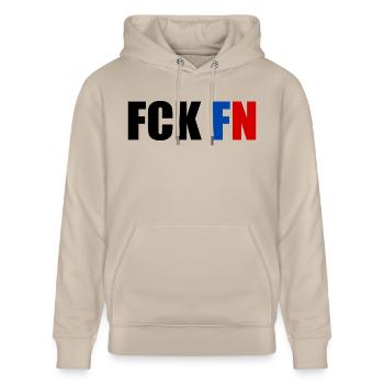Fck fn - Sweat à capuche bio CRUISER Stanley/Stella Unisexe - beige - Devant - Alina (178cm) & Michal (187cm)
