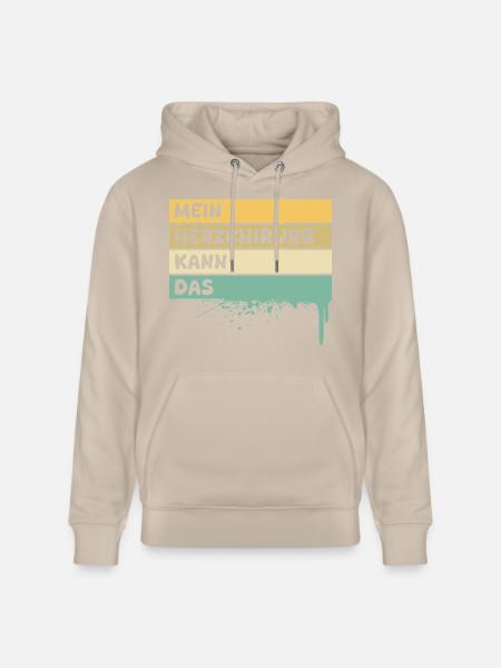 Heart surgeon - Stanley/Stella CRUISER Unisex Organic Hoodie - beige