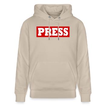Press - Stanley/Stella Unisex Bio-Hoodie CRUISER  - Beige - Vorne - Alina (178cm) & Michal (187cm)