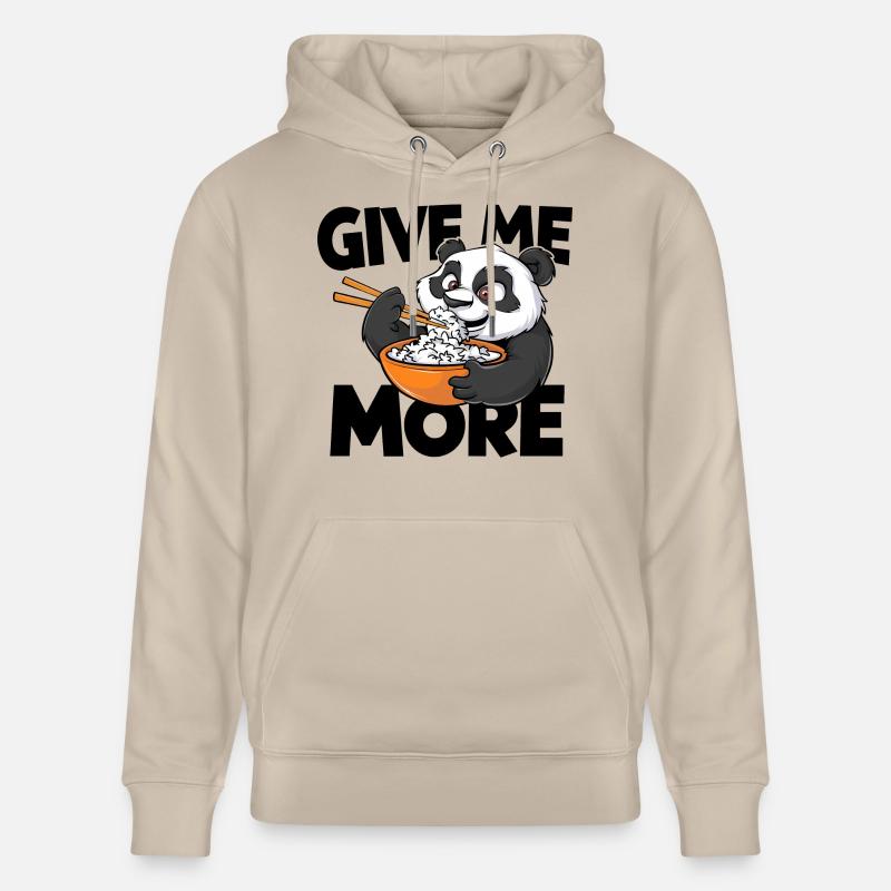 Panda mangeant du riz - Sweat à capuche bio CRUISER Stanley/Stella Unisexe - beige