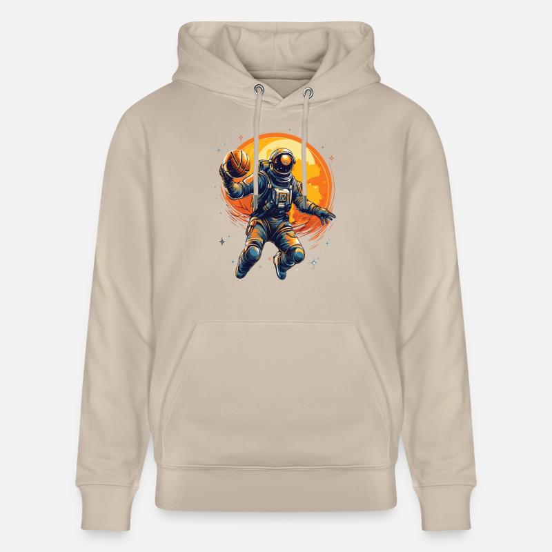 Astronaute basketteur dans l’espace - Sweat à capuche bio CRUISER Stanley/Stella Unisexe - beige