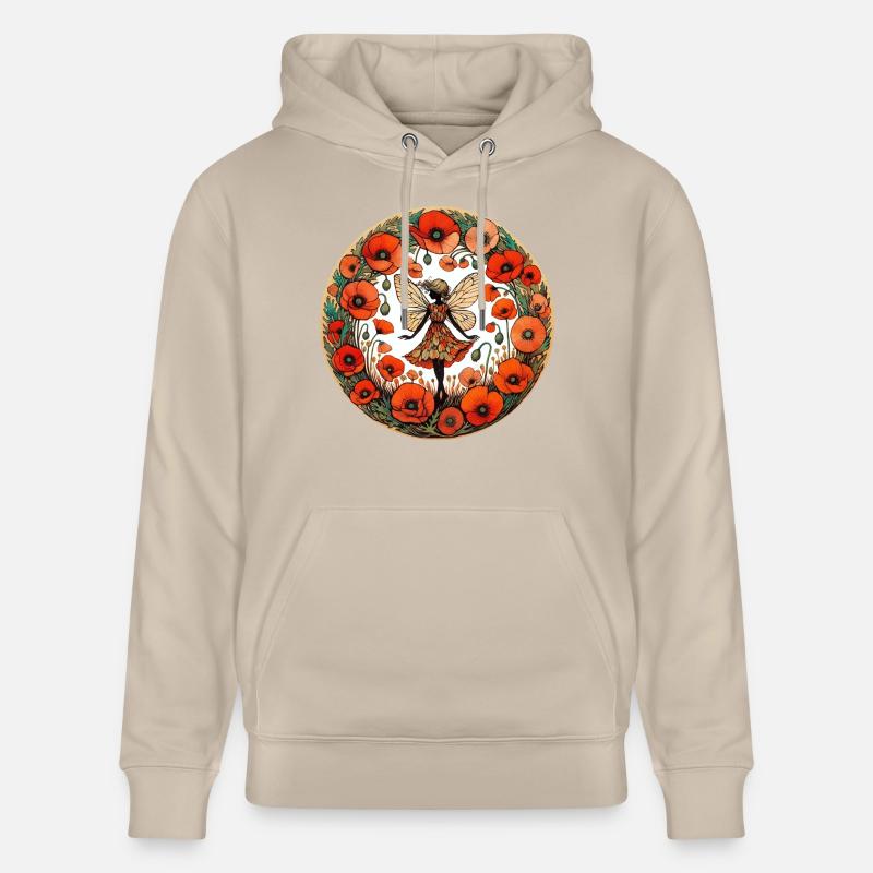 Fée Fleur De Coquelicot - Sweat à capuche bio CRUISER Stanley/Stella Unisexe - beige